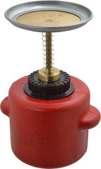 Eagle - 1 Quart Capacity, 9-3/4 Inch High x 5-1/4 Inch Diameter, Polyethylene Plunger Can - 5-1/4 Inch Dasher Diameter, Red, Approval Listing/Regulation FM - Makers Industrial Supply