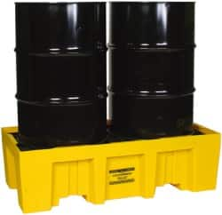 Eagle - 66 Gal Sump, 4,000 Lb Capacity, 2 Drum, Polyethylene Spill Deck or Pallet - 26-1/4" Long x 26-1/4, 51" Wide x 13-3/4" High - Makers Industrial Supply