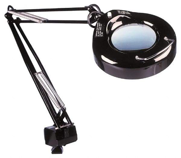 Value Collection - 38 Inch, Swing Arm, Clamp on, Fluorescent, Black, Magnifying Task Light - 22 Watt, 1.75x Magnification, 5 Inch Wide, 5 Inch Long - Makers Industrial Supply