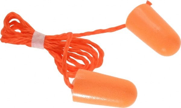 3M - 100 Pairs Disposable, Corded, 29 dB, Taper End Earplugs - Makers Industrial Supply