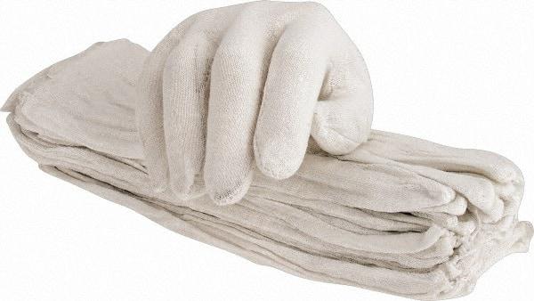 PRO-SAFE - Size Universal Cotton General Protection Work Gloves - For Inspection, Uncoated, Slip-On Cuff, Full Fingered, White, Paired - Makers Industrial Supply