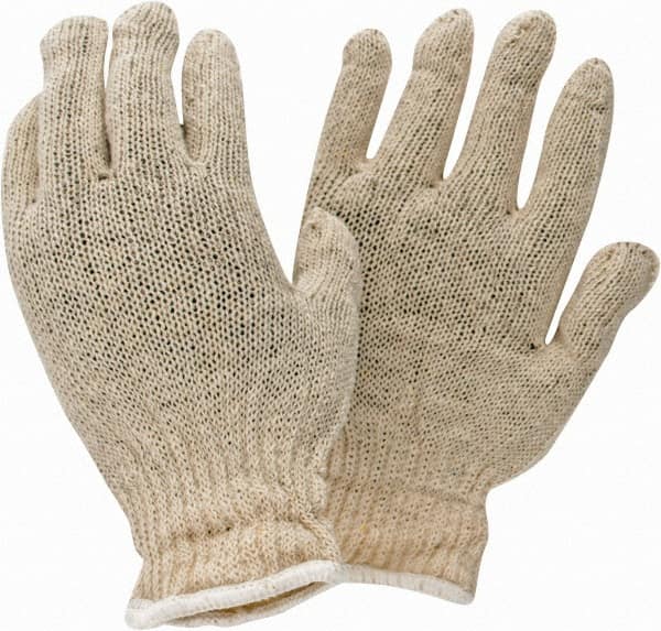 PRO-SAFE - Size L (9) Cotton/Polyester General Protection Work Gloves - For General Purpose, Uncoated, Knit Wrist Cuff, Full Fingered, White, Paired - Makers Industrial Supply