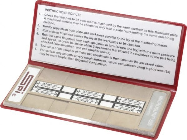 SPI - 0.1 to 3.2 RA micro m Surface Finish, Nickel, Surface Finish Comparator - Exact Industrial Supply