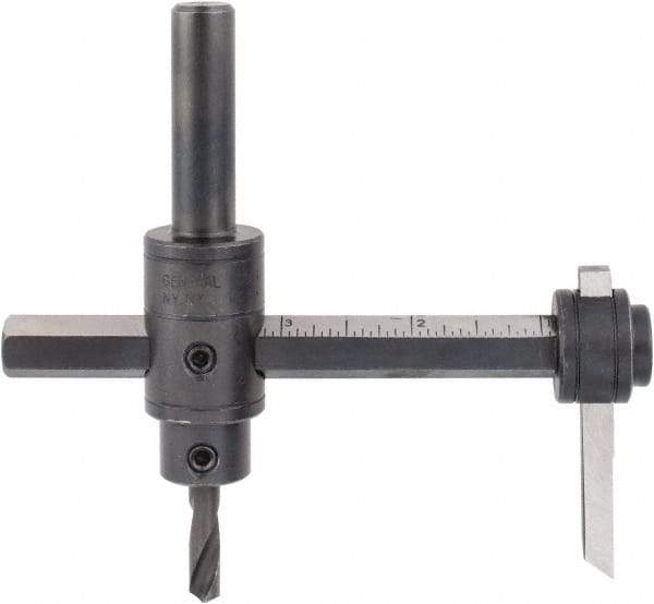 General - 1-3/4 to 7-7/8" Cutting Diam, Circle Cutter Tool - Straight Shank, 1/2" Shank Diam - Makers Industrial Supply