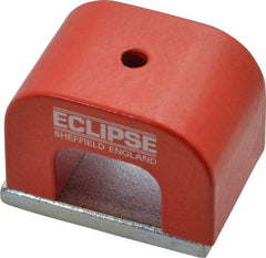 Eclipse - 1 Hole, 0.1969" Hole Diam, 1-3/16" Overall Width, 1-49/64" Deep, 1-3/16" High, 26 Lb Average Pull Force, Alnico Power Magnets - 11mm Pole Width, 550°C Max Operating Temp, Grade 5 Alnico - Makers Industrial Supply