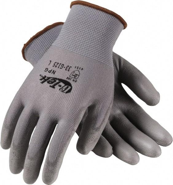 PIP - Size 2XL (11) Polyurethane Coated Nylon General Protection Work Gloves - For General Purpose, Palm & Fingers Coated, Knit Wrist Cuff, Full Fingered, Gray, Paired - Makers Industrial Supply