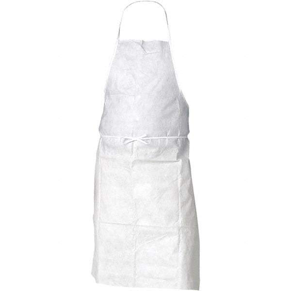 KleenGuard - 28" Wide x 40" Long Bib Apron - SMMMS, White, Resists Dry Particles - Makers Industrial Supply