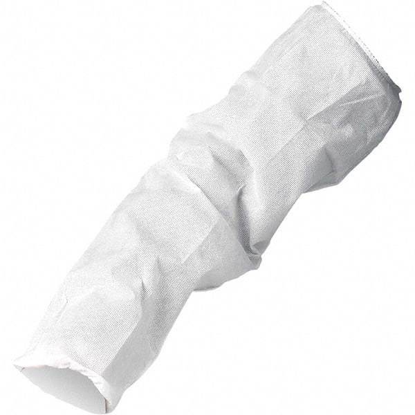 KleenGuard - Size Universal, White Kleenguard Disposable Sleeve Protectors - 18" Long Sleeve, Elastic Opening at Both Ends - Makers Industrial Supply