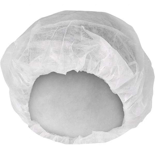 KleenGuard - Size M, 21 Inch Diameter Bouffant Cap - White, Polypropylene, Approved By ANSI/ISEA 101-1996, ISO Class 8 - Makers Industrial Supply