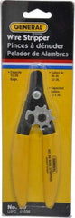 General - 26 to 12 AWG Capacity Precision Wire Stripper - 5-1/2" OAL, Plastic Coated Handle - Makers Industrial Supply