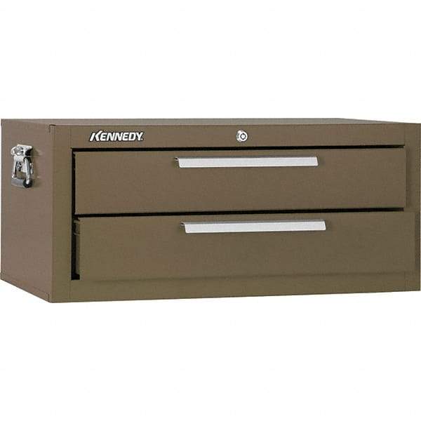 Kennedy - 2 Drawer Brown Drawer Chest Base - 26-5/8" Wide x 11-3/4" High x 12-1/2" Deep, Use with Models 263, 266, 360 Chests & 27", 29", 34" Roller Cabs - Makers Industrial Supply