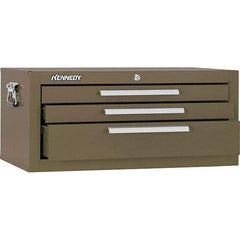 Kennedy - 3 Drawer Brown Drawer Chest Base - 26-5/8" Wide x 11-3/4" High x 12-1/2" Deep, Use with Models 263, 266, 360 Chests & 27", 29", 34" Roller Cabs - Makers Industrial Supply