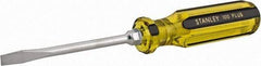 Stanley - Standard Slotted Screwdriver - Round Shank, Acetate Handle - Makers Industrial Supply