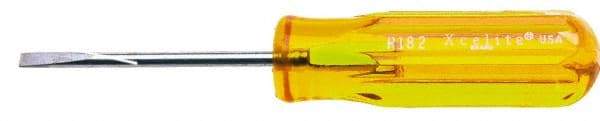 Xcelite - Standard Slotted Screwdriver - Round Shank, Acetate Handle - Makers Industrial Supply