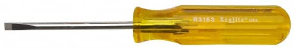 Xcelite - Standard Slotted Screwdriver - Round Shank, Acetate Handle - Makers Industrial Supply