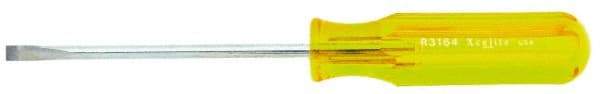 Xcelite - Standard Slotted Screwdriver - Round Shank, Acetate Handle - Makers Industrial Supply