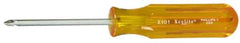 Xcelite - #1, 6-5/8" OAL, Standard Phillips Screwdriver - 3" Blade Length, Round Shank, Acetate Handle - Makers Industrial Supply