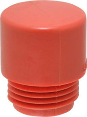 Made in USA - 7/8" Face Diam, Grade Medium, Red Hammer Tip/Face - Vinyl - Makers Industrial Supply