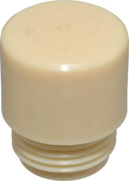 Made in USA - 7/8" Face Diam, Grade Tough, White Hammer Tip/Face - Nylon - Makers Industrial Supply