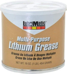 LubriMatic - 16 oz Can Lithium General Purpose Grease - Black, 275°F Max Temp, NLGIG 2, - Makers Industrial Supply