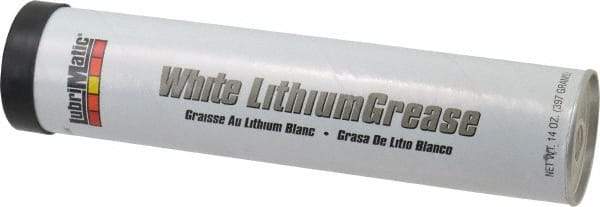 LubriMatic - 14 oz Cartridge Lithium General Purpose Grease - White, 290°F Max Temp, NLGIG 2, - Makers Industrial Supply