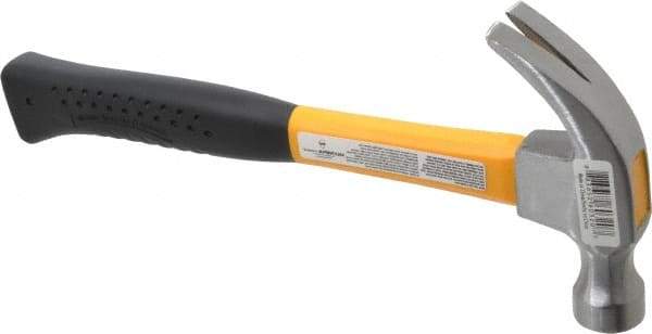 Value Collection - 1 Lb Head, Curved-Economy Hammer - 13" OAL, Fiberglass Handle with Grip - Makers Industrial Supply