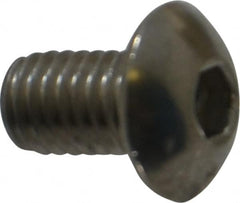 Value Collection - M5x0.80 Metric Coarse Hex Socket Drive, Button Screw - Grade 18-8 & Austenitic A2 Stainless Steel, Uncoated, Fully Threaded, 8mm Length Under Head - Makers Industrial Supply