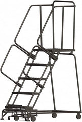 Ballymore - 83" 5 Step Ladder - 450 Lb Capacity, 50" Platform Height, 24" Base Width x 49" Depth, Expanded Metal Tread - Makers Industrial Supply