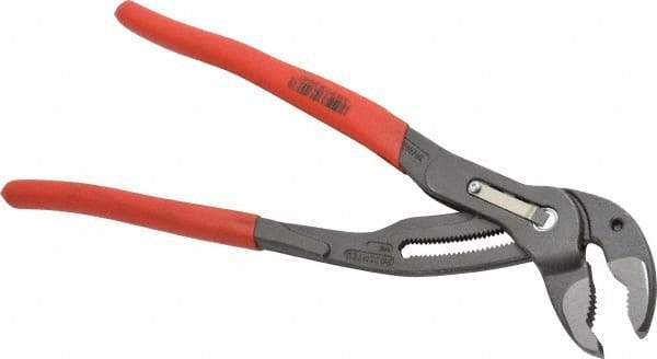 Knipex - 12" OAL, 2-3/4" Max Capacity, 30 Position Water Pump Tongue & Groove Pliers - Standard V-Jaws, Standard Head, Nonslip Plastic Handles - Makers Industrial Supply