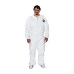 Dupont - Size 2XL Film Laminate General Purpose Coveralls - Zipper Closure - Makers Industrial Supply