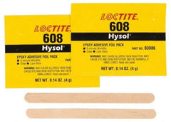 Loctite - 0.14 oz Pouch Two Part Epoxy - 5 min Working Time, 1,500 psi Shear Strength, Series 608 - Makers Industrial Supply