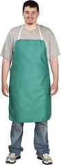 PRO-SAFE - 24 x 36" Flame Resistant/Retardant Bib Apron - Cotton, 10 oz Material, Green, 0 Pockets - Makers Industrial Supply