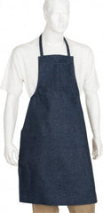 PRO-SAFE - 28 x 36" General Purpose Bib Apron - Denim, Denim Blue, 1 Pocket - Makers Industrial Supply