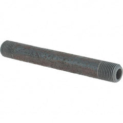 Made in USA - Schedule 80, 1/8" Diam x 3" Long Black Pipe Nipple - Threaded - Makers Industrial Supply