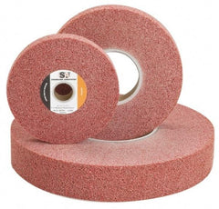 Standard Abrasives - 6" Diam, 1/2" Face Width, 1" Center Hole, Medium Grade, Aluminum Oxide Deburring Wheel - Convolute, Medium Density 5 Grade, 6,000 RPM - Makers Industrial Supply