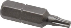 Apex - 1/4" Drive T10 Torx Screwdriver Bit - 1" OAL, Tamper Resistant Bit - Makers Industrial Supply