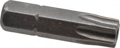 Apex - 1/4" Drive T40 Torx Screwdriver Bit - 1" OAL, Tamper Resistant Bit - Makers Industrial Supply