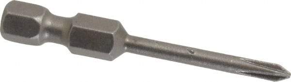 Apex - #0 Phillips Screwdriver Bit - 1/4" Hex Drive, 1-15/16" OAL - Makers Industrial Supply