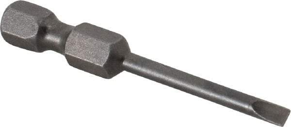 Apex - 0.122" Slotted Screwdriver Bit - 1/4" Hex Drive, 1-15/16" OAL - Makers Industrial Supply