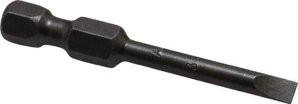 Apex - 0.154" Slotted Screwdriver Bit - 1/4" Hex Drive, 1-15/16" OAL - Makers Industrial Supply