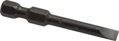 Apex - 0.187" Slotted Screwdriver Bit - 1/4" Hex Drive, 1-15/16" OAL - Makers Industrial Supply