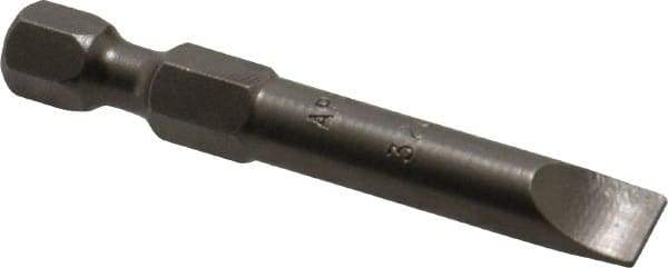 Apex - 1/4" Slotted Screwdriver Bit - 1/4" Hex Drive, 1-15/16" OAL - Makers Industrial Supply