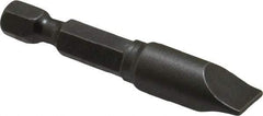 Apex - 0.36" Slotted Screwdriver Bit - 1/4" Hex Drive, 1-15/16" OAL - Makers Industrial Supply