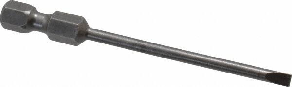 Apex - 0.122" Slotted Screwdriver Bit - 1/4" Hex Drive, 2-3/4" OAL - Makers Industrial Supply