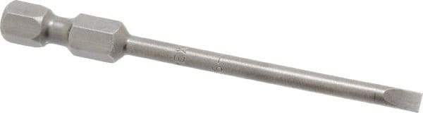 Apex - 0.134" Slotted Screwdriver Bit - 1/4" Hex Drive, 2-3/4" OAL - Makers Industrial Supply