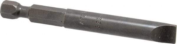 Apex - 0.312" Slotted Screwdriver Bit - 1/4" Hex Drive, 2-3/4" OAL - Makers Industrial Supply