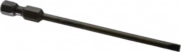 Apex - 0.134" Slotted Screwdriver Bit - 1/4" Hex Drive, 3-1/2" OAL - Makers Industrial Supply