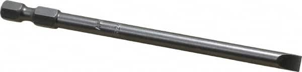 Apex - 0.215" Slotted Screwdriver Bit - 1/4" Hex Drive, 4" OAL - Makers Industrial Supply