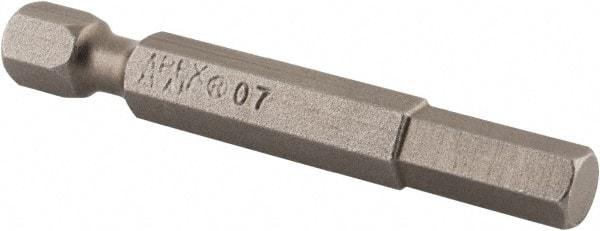 Apex - 7/32" Hex Bit - 1/4" Hex Drive, 1-15/16" OAL - Makers Industrial Supply