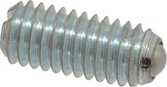 Gibraltar - M6x1.0, 3.5mm Ball Diam, 14mm Body Length, 1mm Max Ball Reach, Threaded Ball Plunger - Steel Body, Steel Ball, 0.45 Lb Initial End Force, 1.35 Lb Final End Force - Makers Industrial Supply